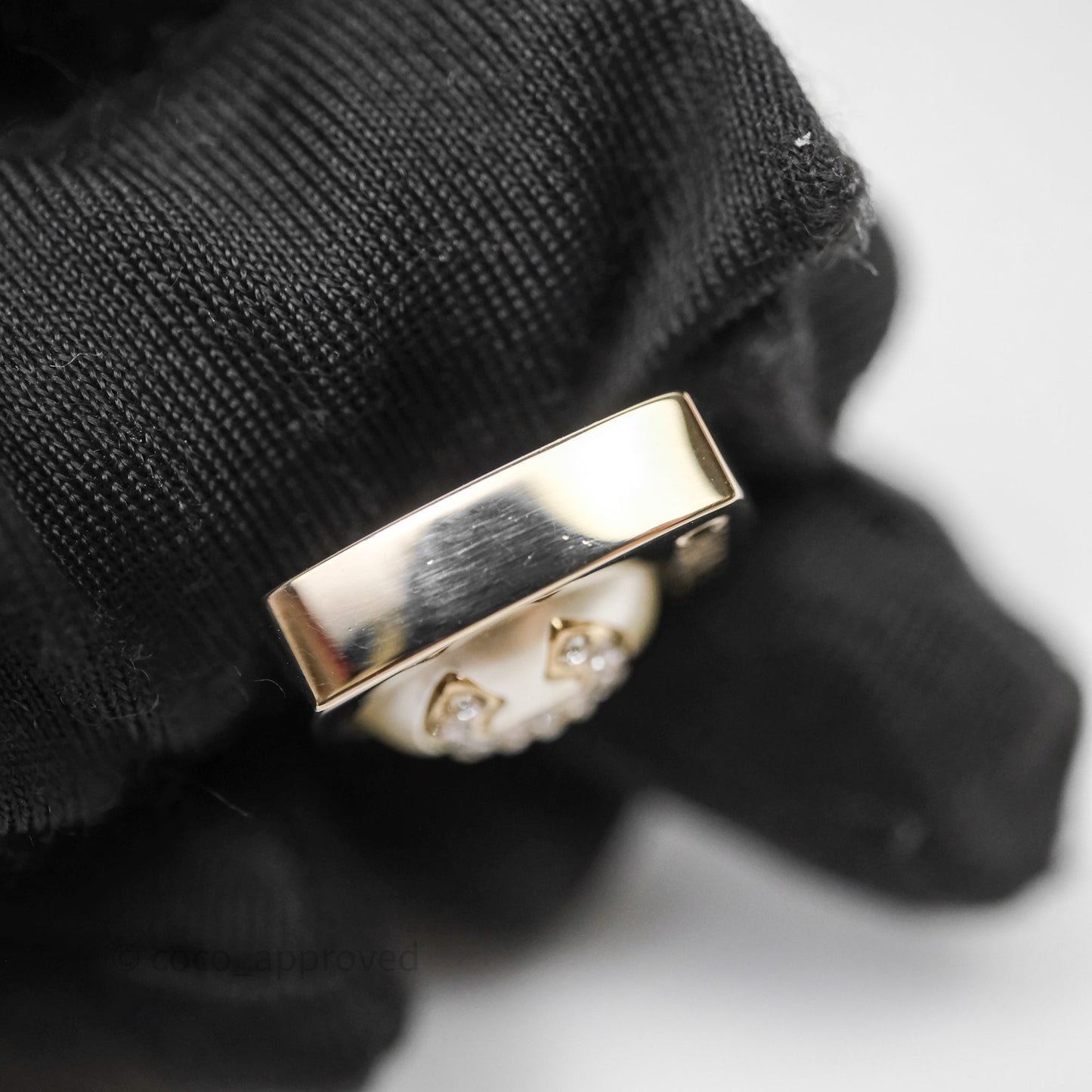Chanel Crystal CC Pearl Square Earrings Gold Tone 23S