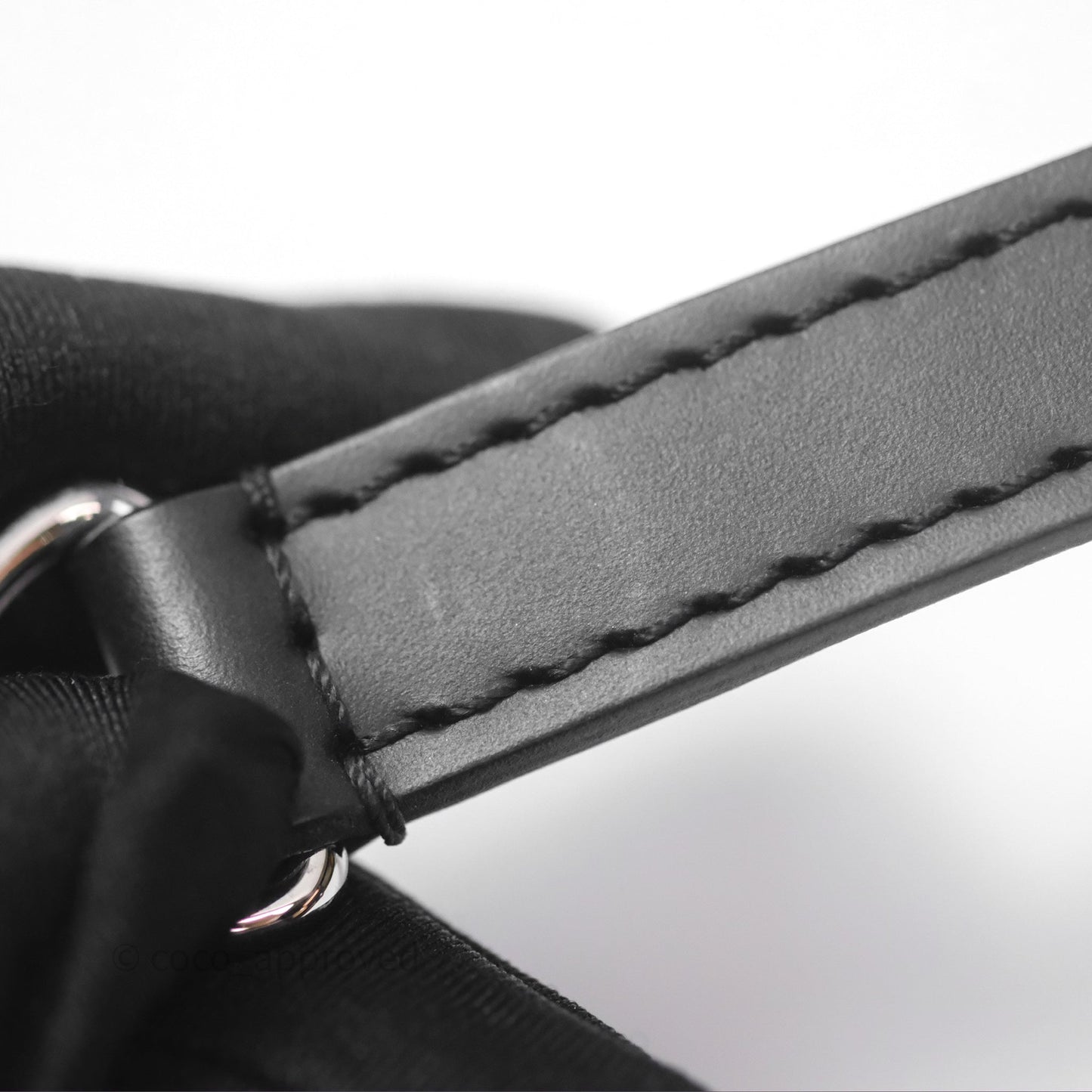 Louis Vuitton Alma Nano Black Silver Hardware