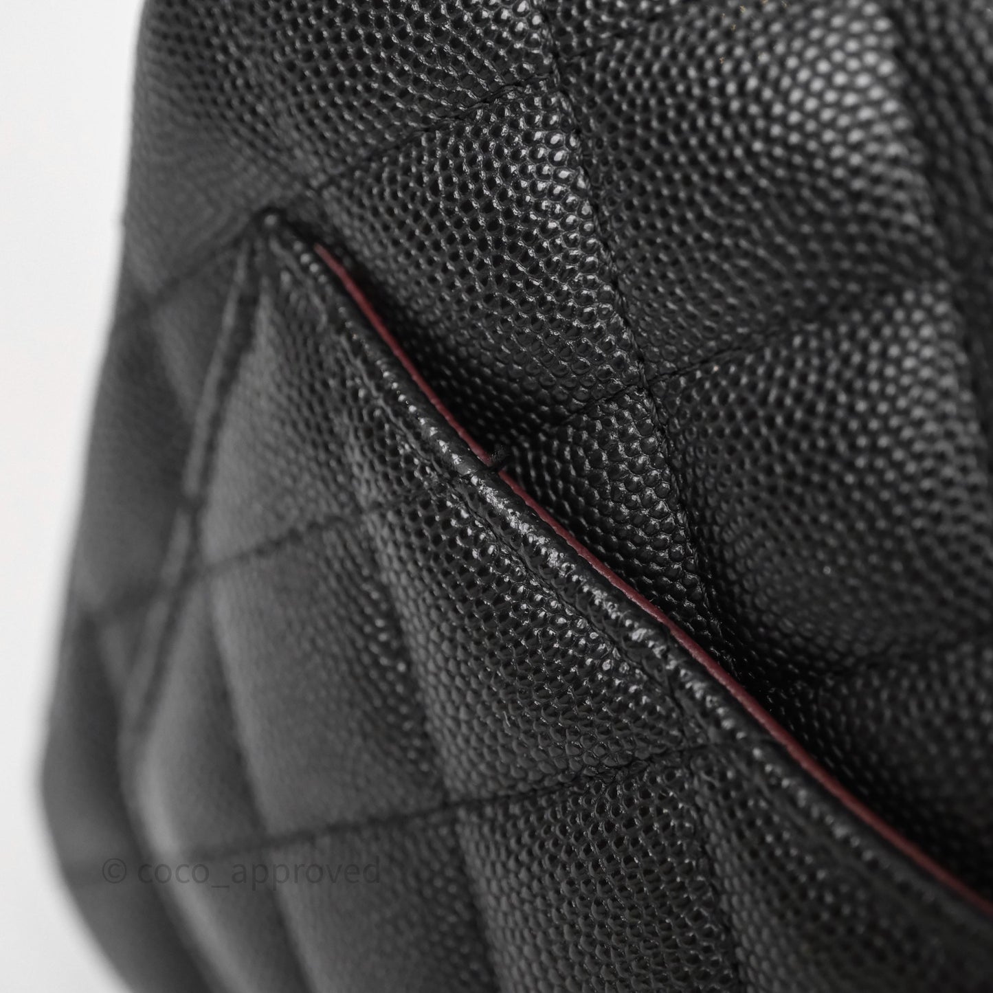 Chanel Mini Square Quilted Black Caviar Gold Hardware