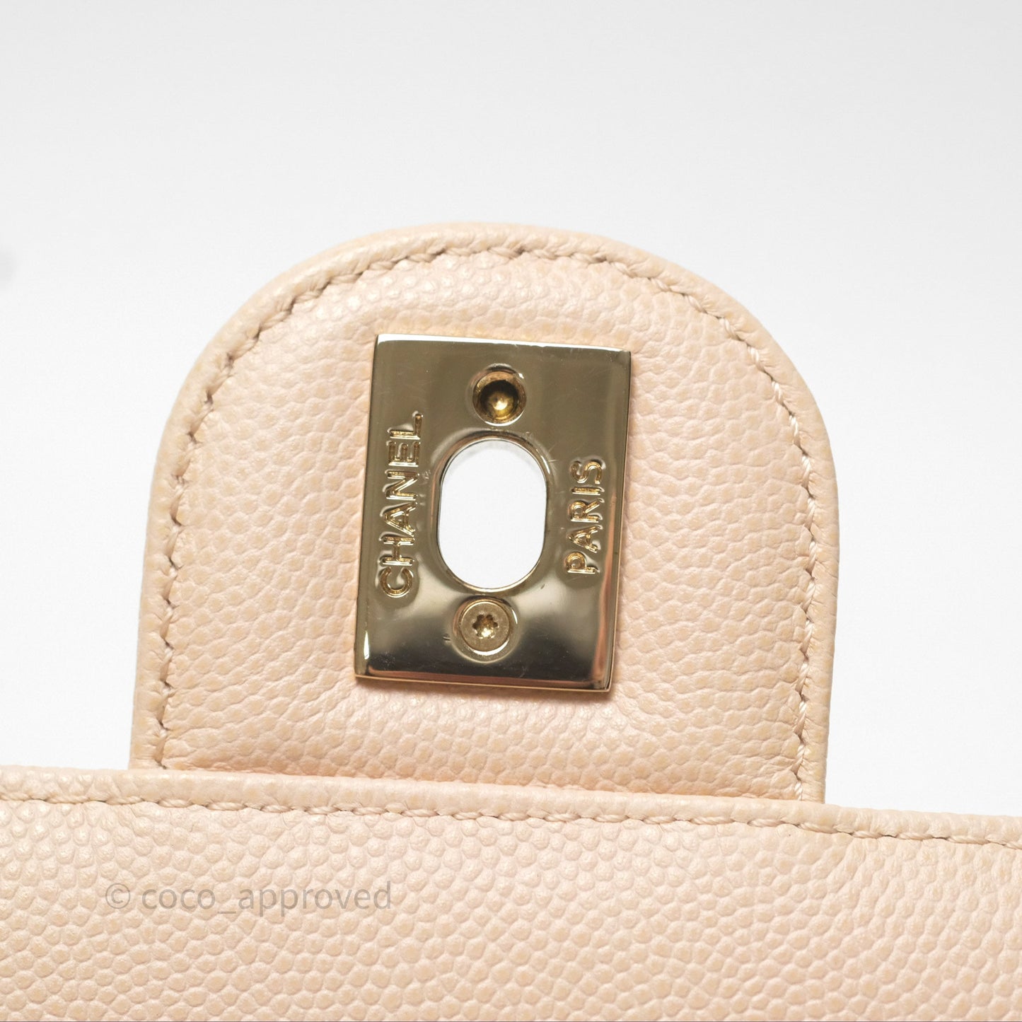 Chanel Quilted Small Like The Wallet Flap Light Beige Pink Caviar Light Gold Hardware 22C