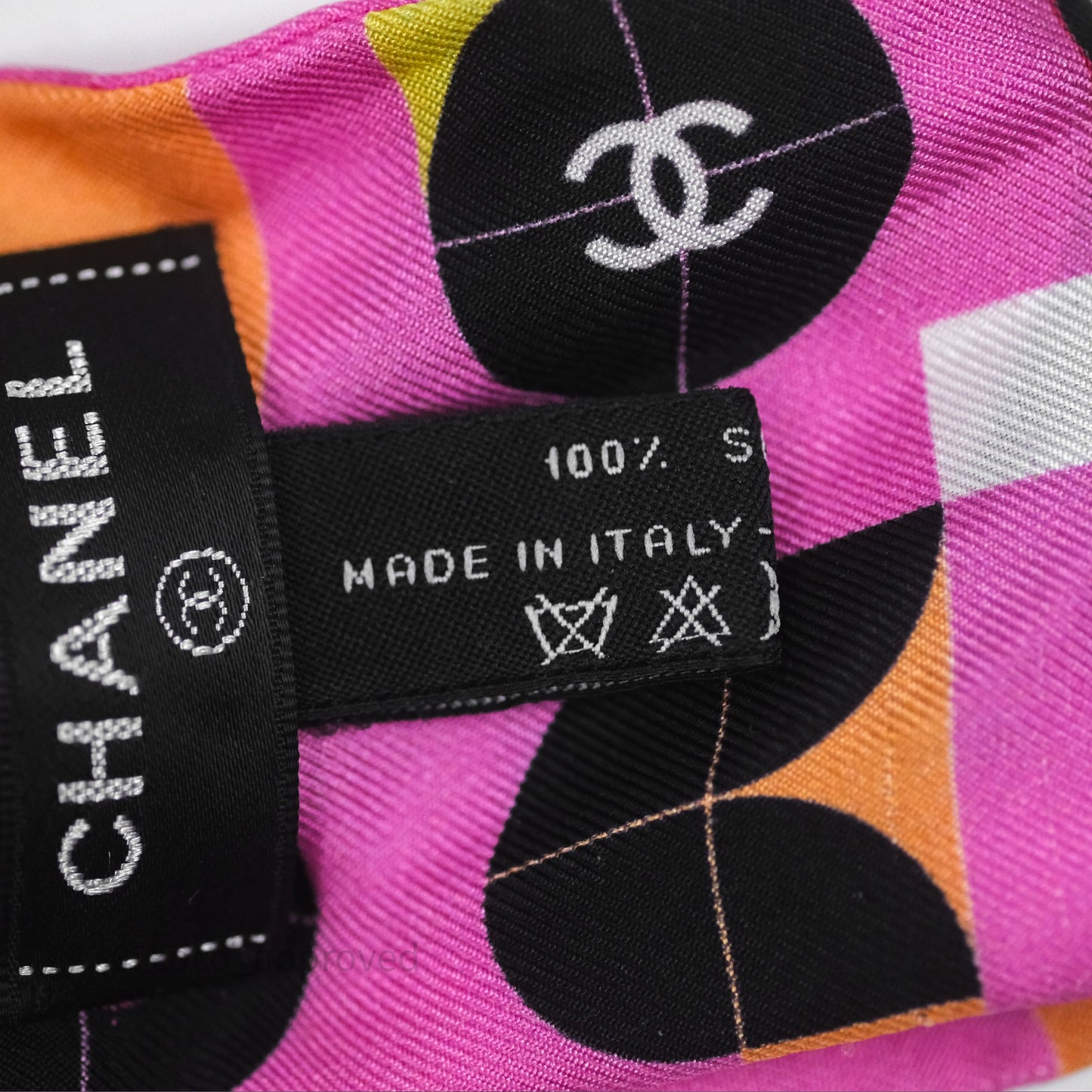 Chanel CC Silk Twilly Pink