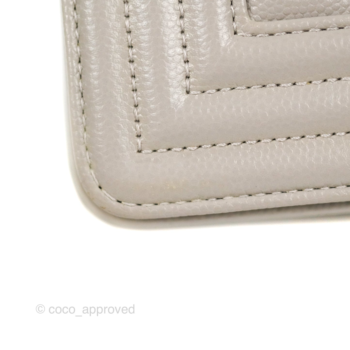 Chanel Medium Boy Chevron Grey Caviar Gold Hardware