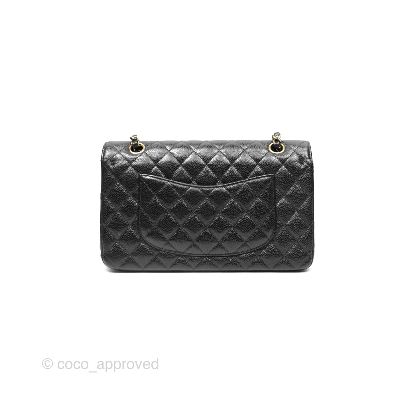 Chanel Classic M/L Medium Flap Quilted Black Caviar Gold Hardware
