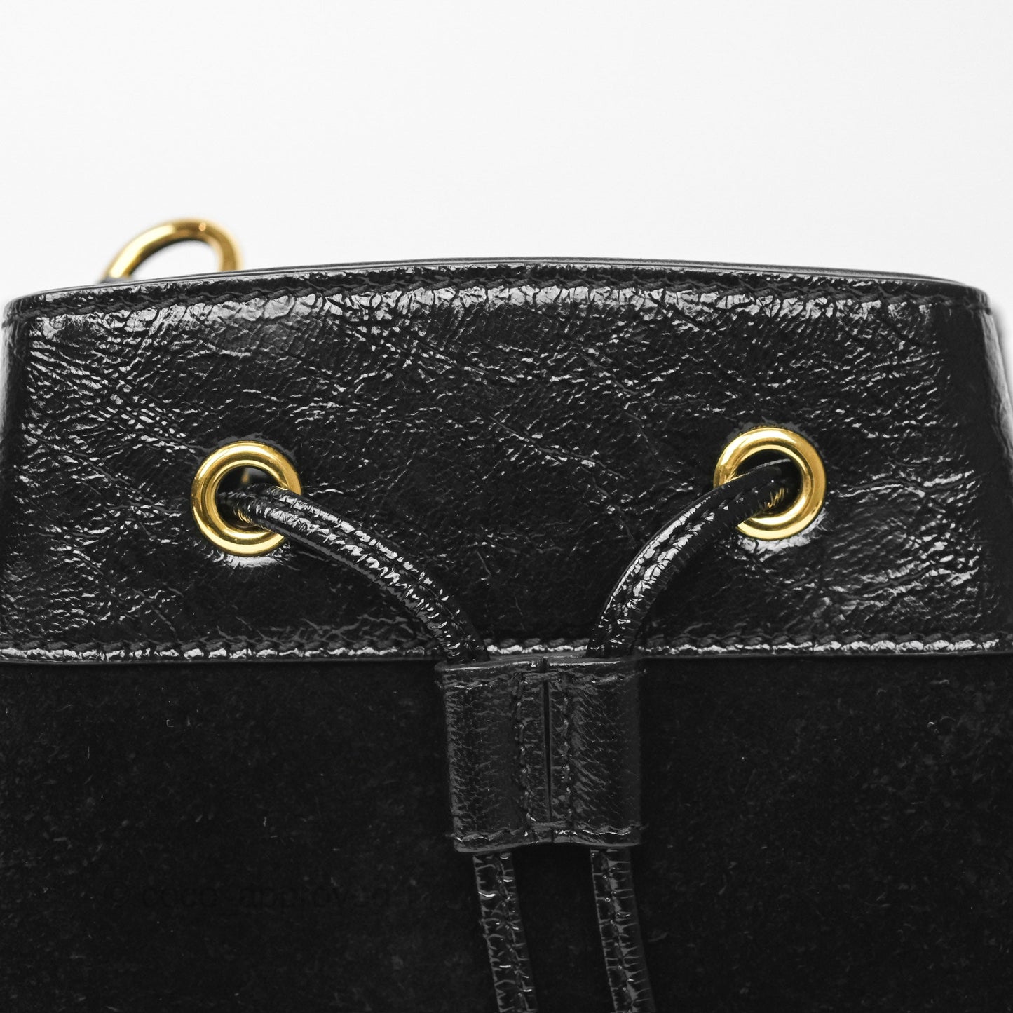 Gucci Small Ophidia Bucket Bag Black Suede