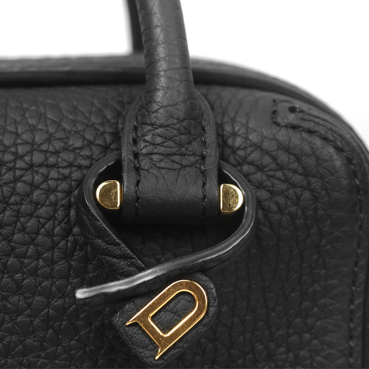 Delvaux Cool Box Nano Taurillon Soft Grained Calfskin Black Gold Hardware