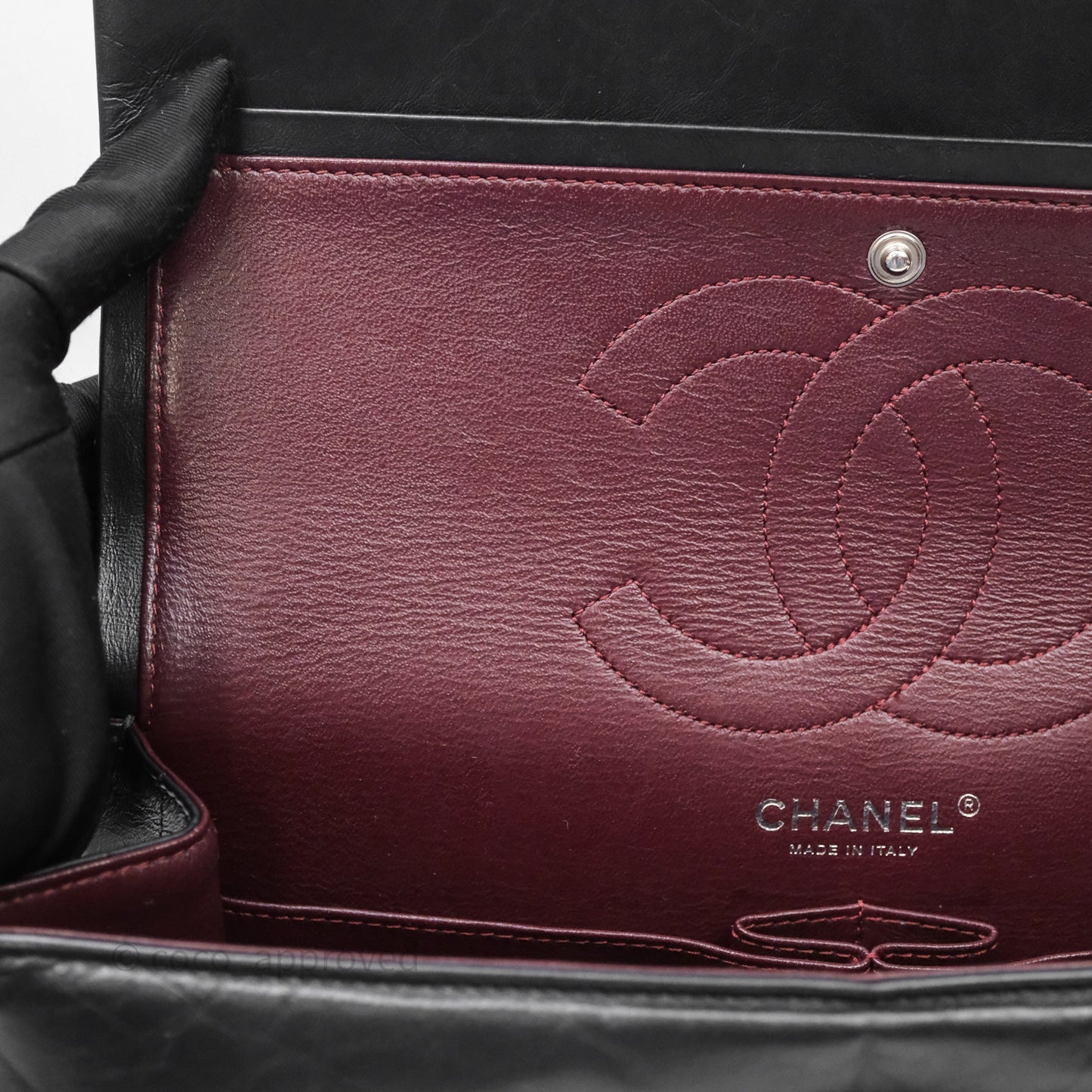 Chanel Reissue Medium 226 Chevron Aged Calfskin So Black