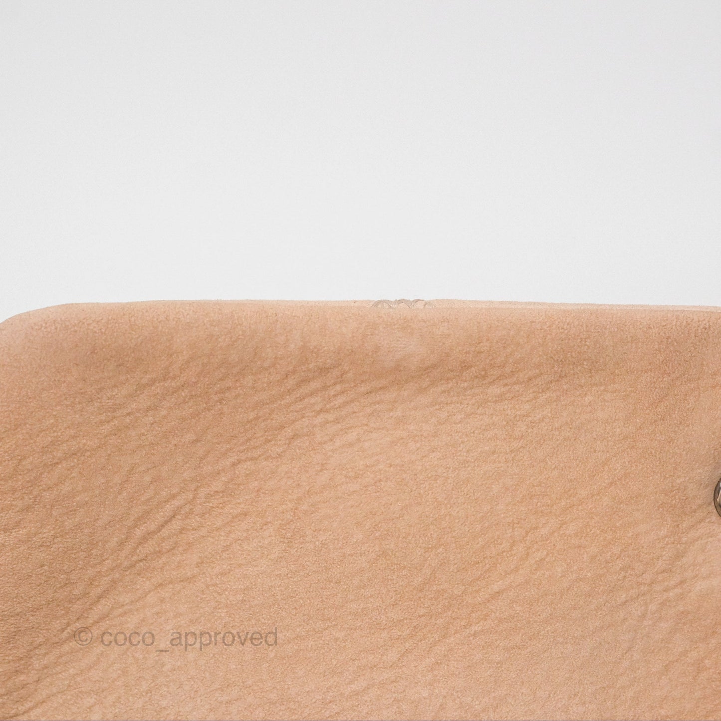 Chanel Double Stitch Hamptons Clutch With Chain Beige Washed Calfskin