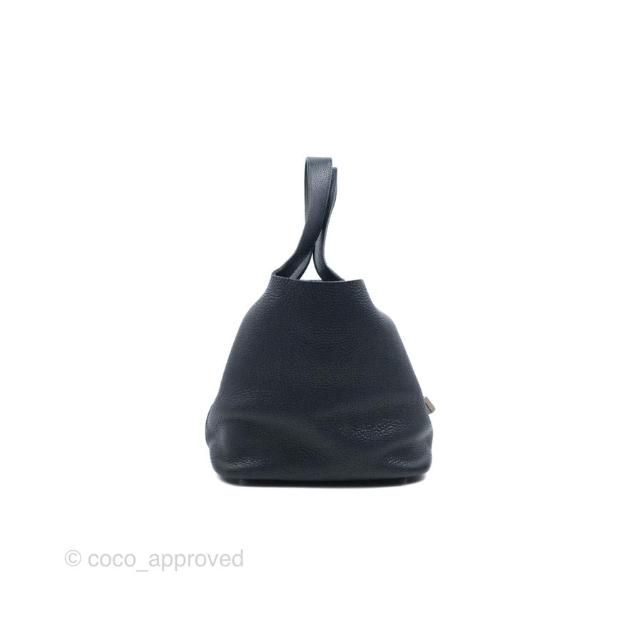 Hermès Picotin 22 Bleu Nuit 2Z Clemence Palladium Hardware