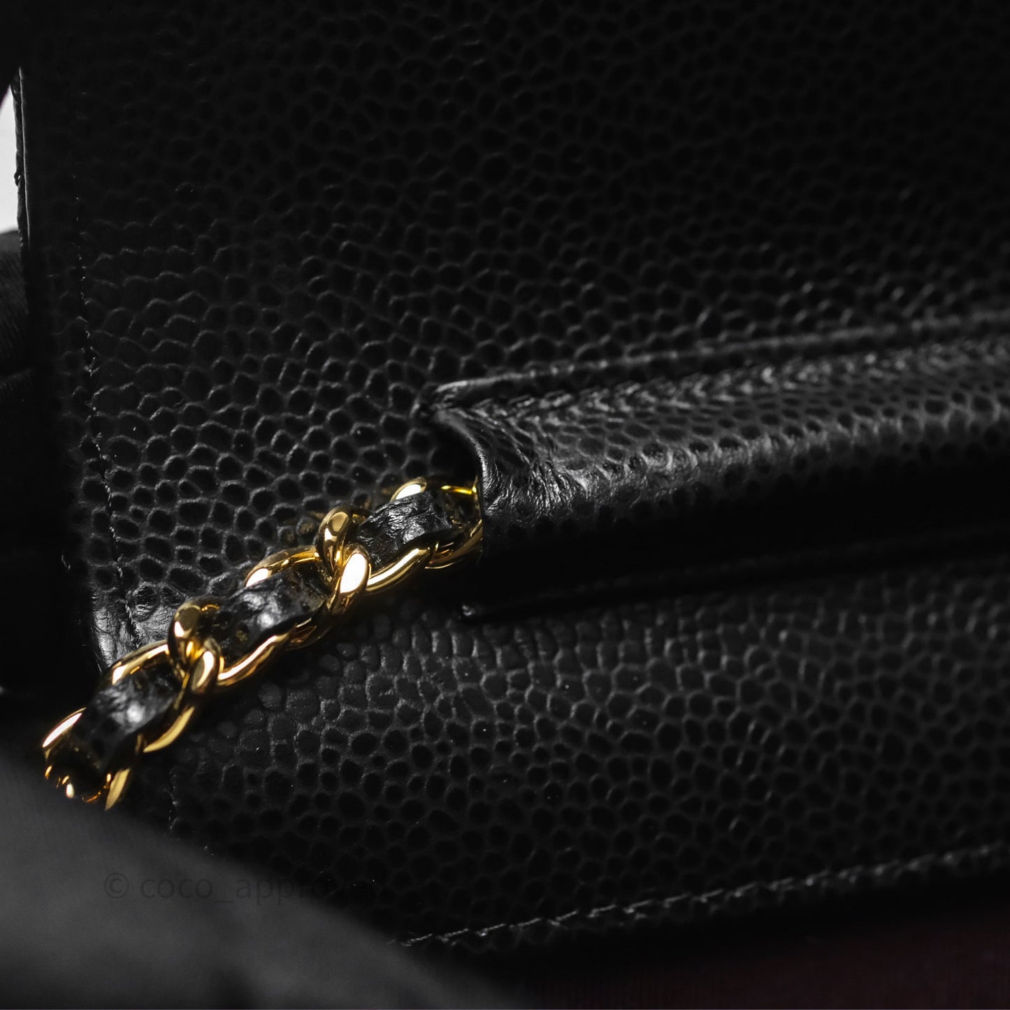 Chanel Quilted WOC Black Caviar Gold Hardware