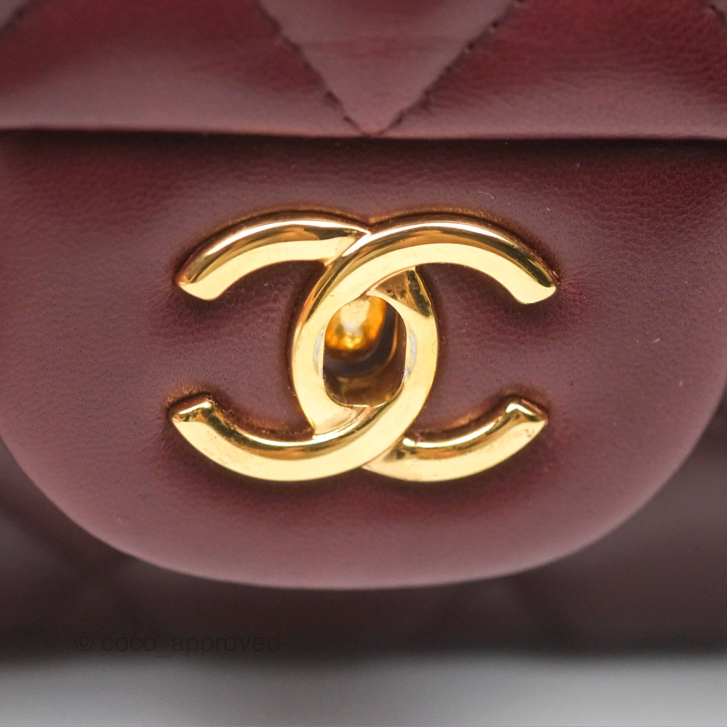 Chanel Jumbo Double Flap Burgundy Lambskin Gold Hardware
