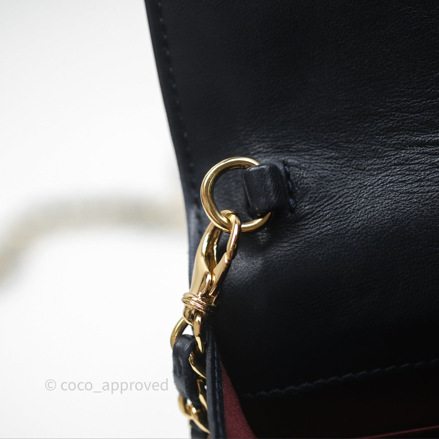 Chanel Golden Class Wallet on Chain WOC Navy Lambskin Gold Hardware