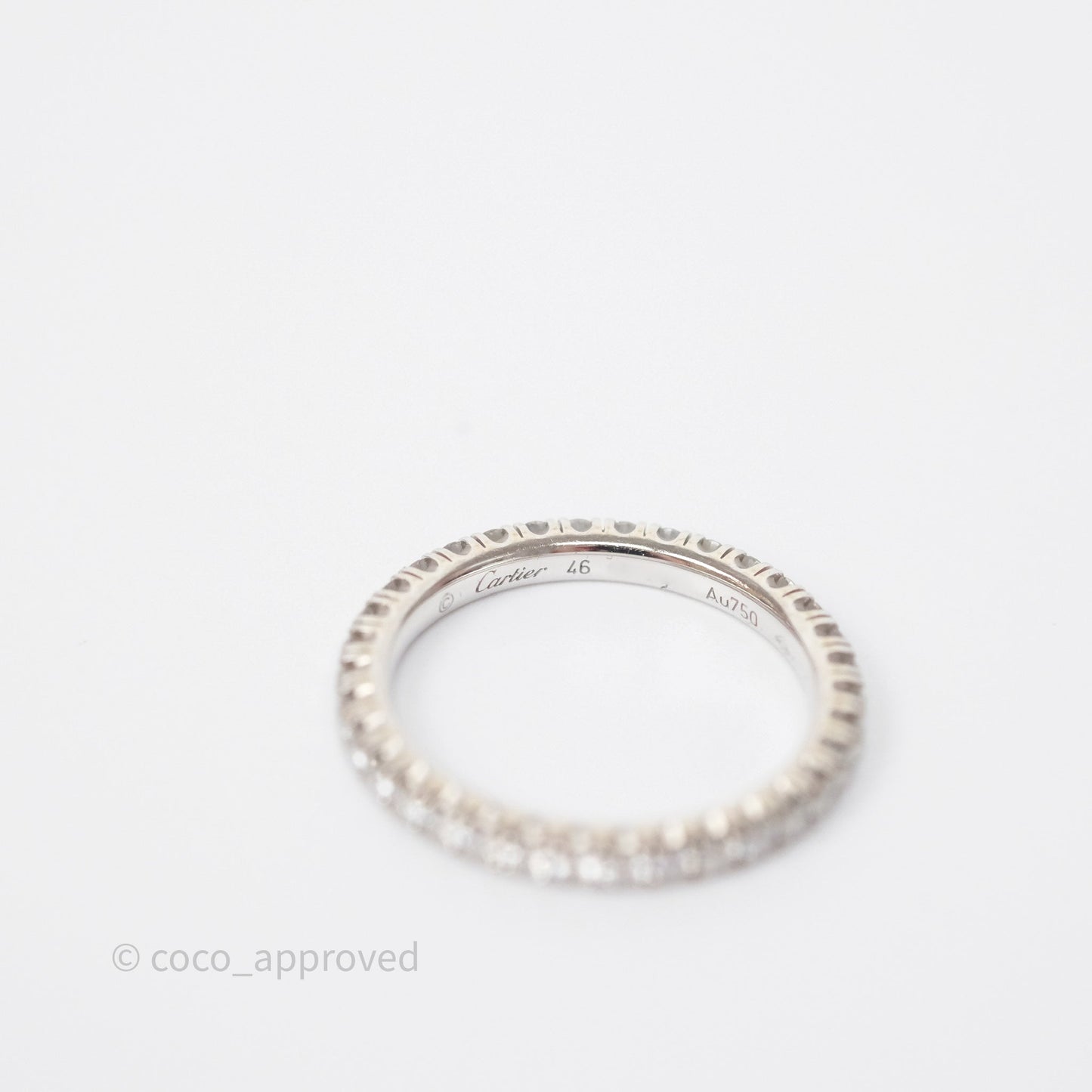 Cartier Diamonds Ring White Gold Size 46
