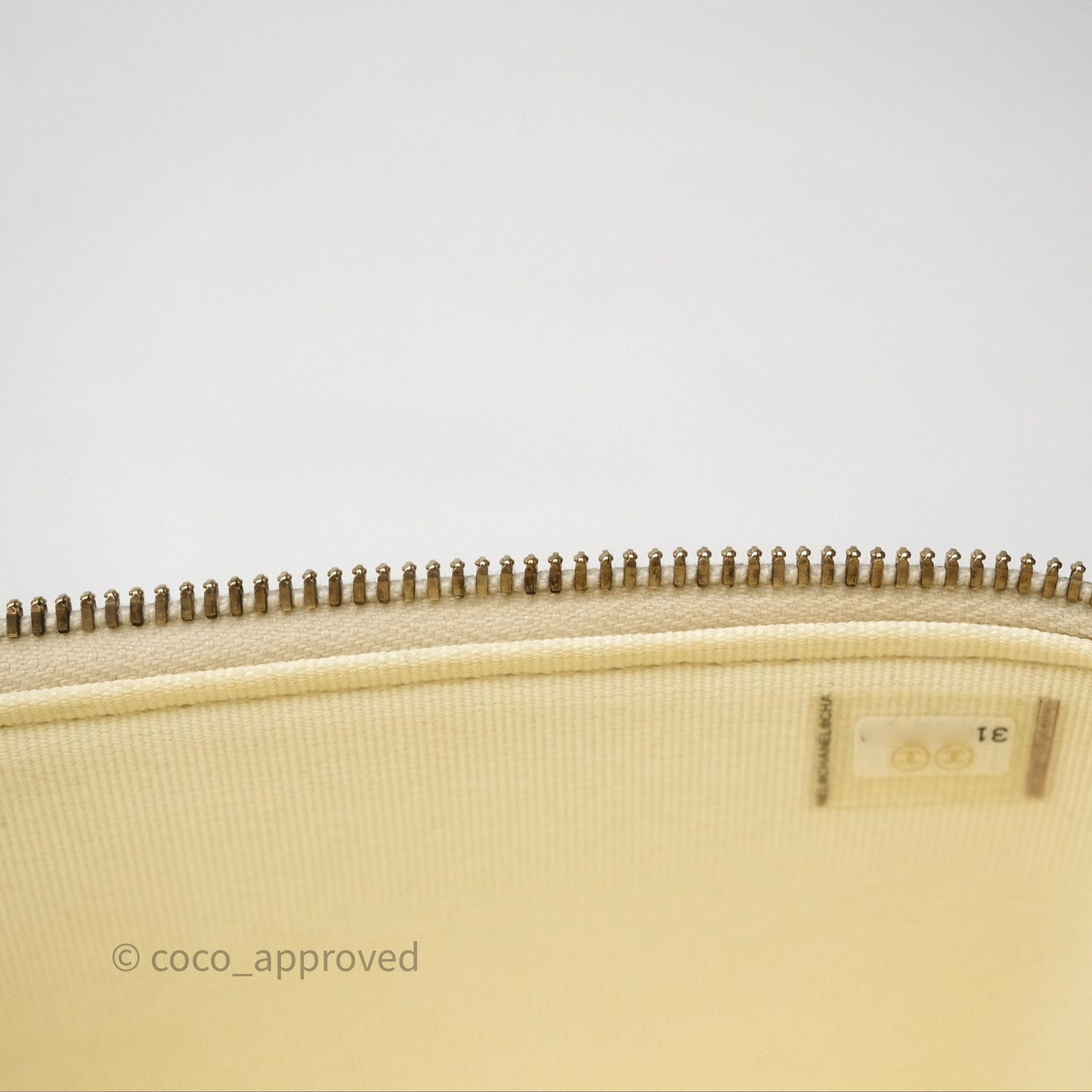 Chanel Vanity with Chain Ivory Cream Caviar Gold Hardware