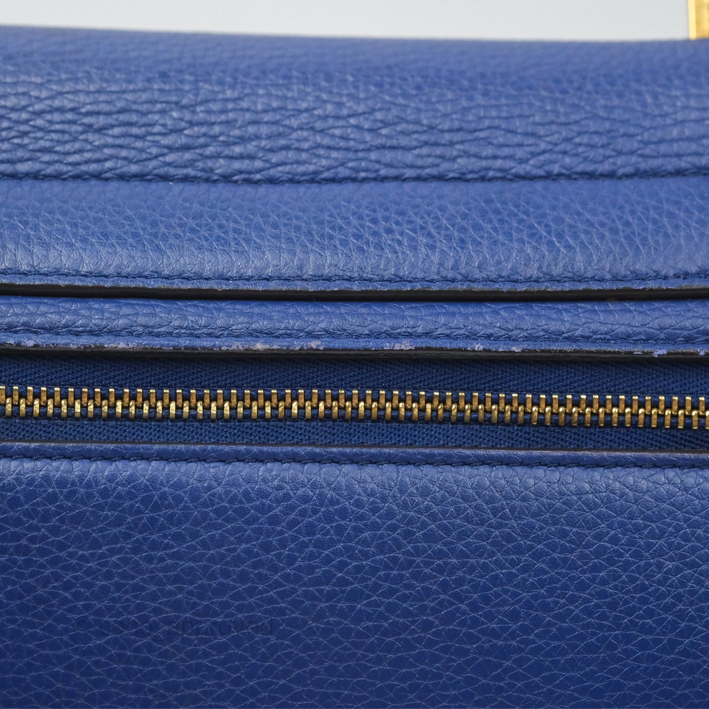 Celine Small Sleek Trapeze Blue Calfskin