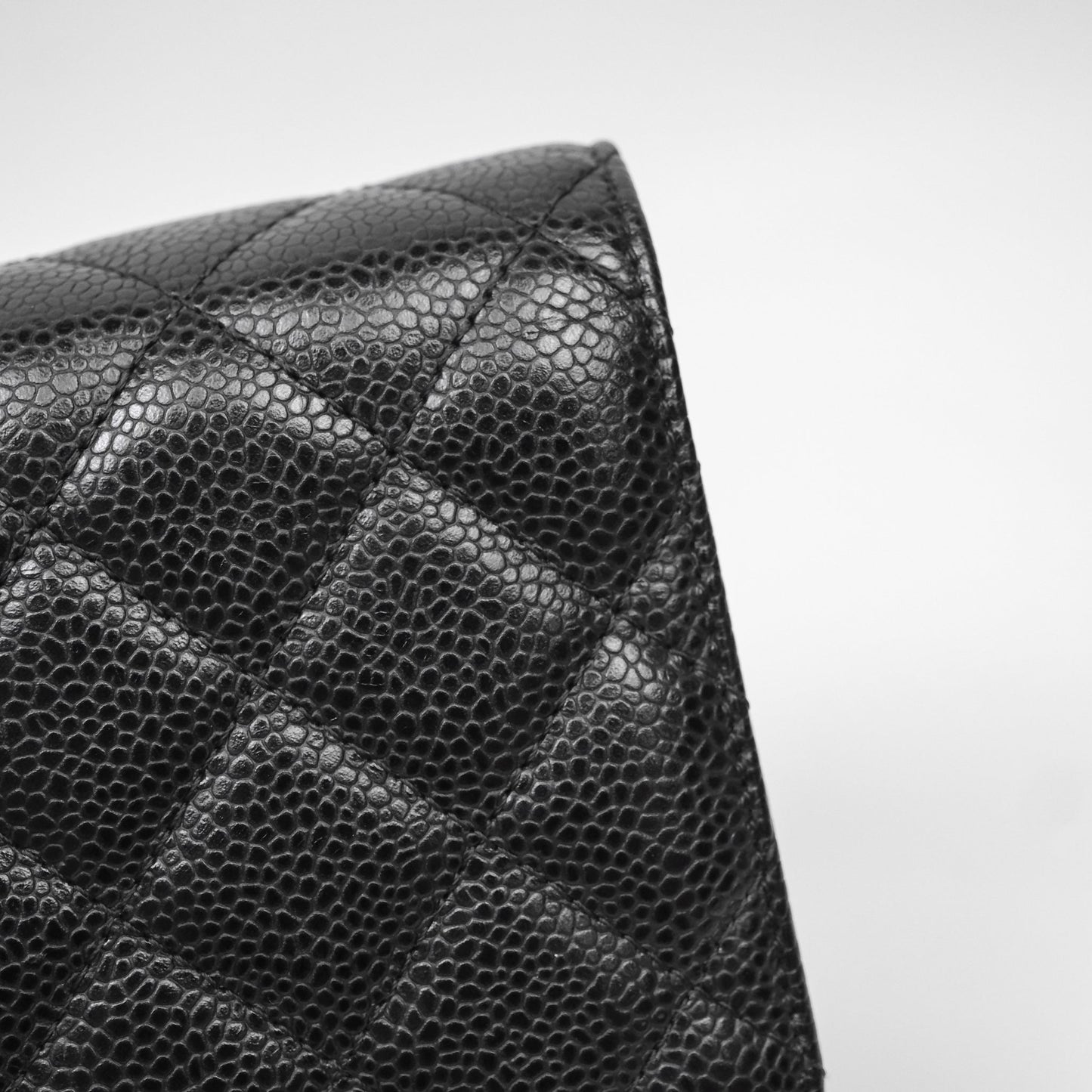 Chanel Quilted WOC Black Caviar Gold Hardware