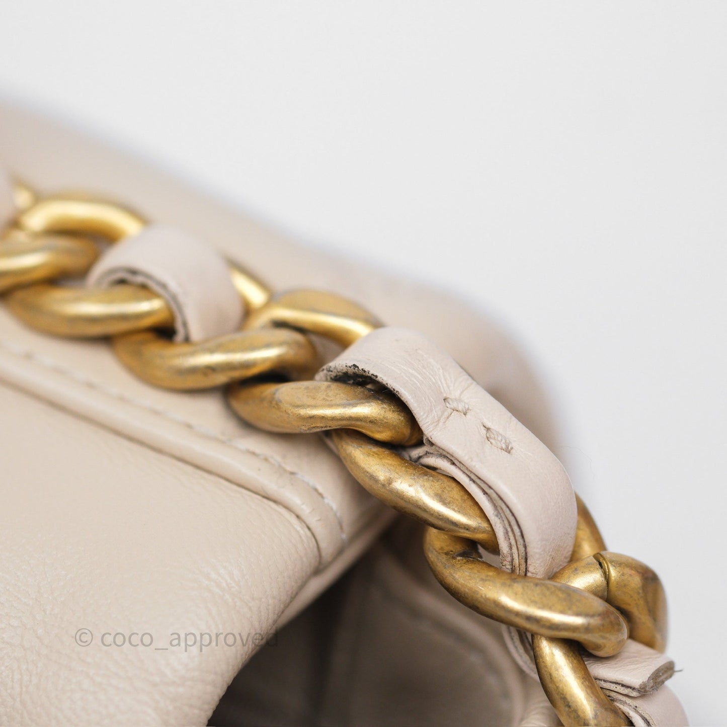 Chanel 19 Small Light Beige Mixed Hardware
