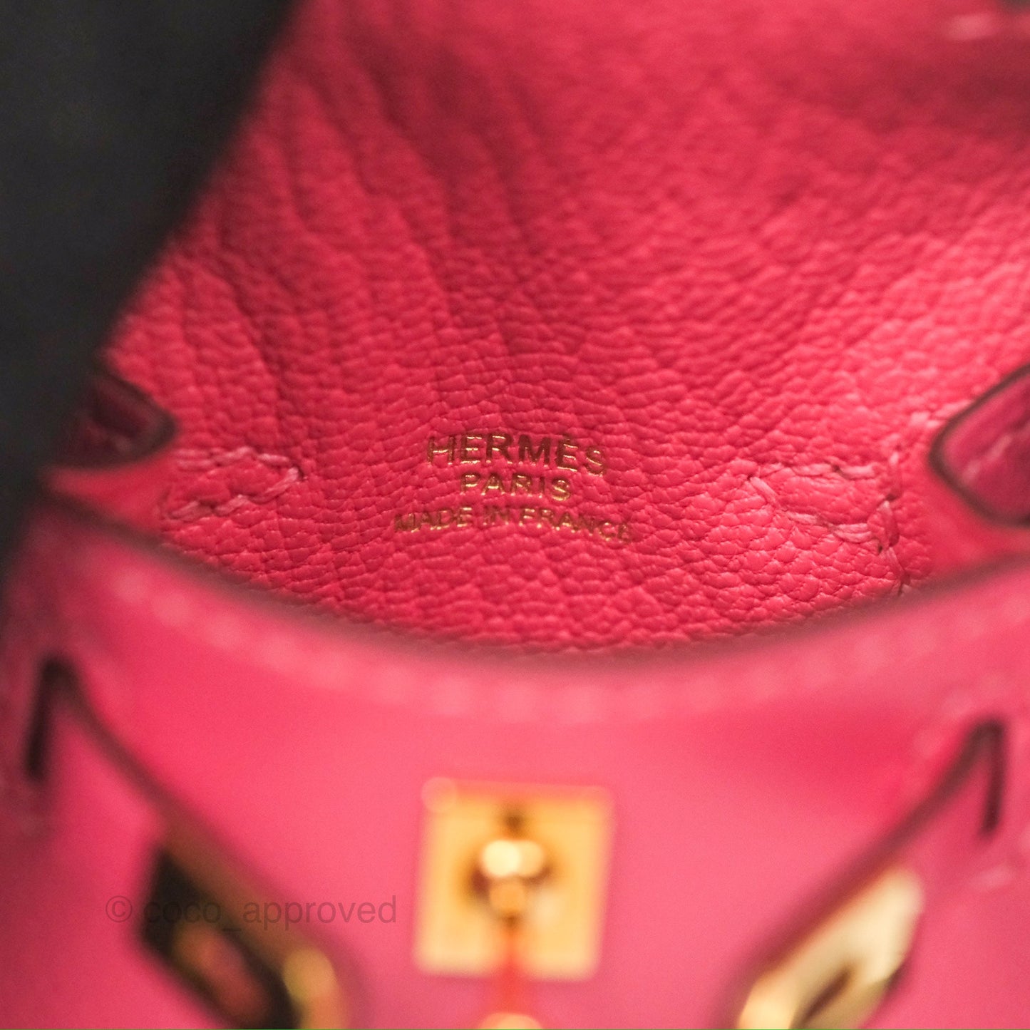 Hermès Kelly Twilly Around Bag Charm Pink Tadelakt Gold Hardware