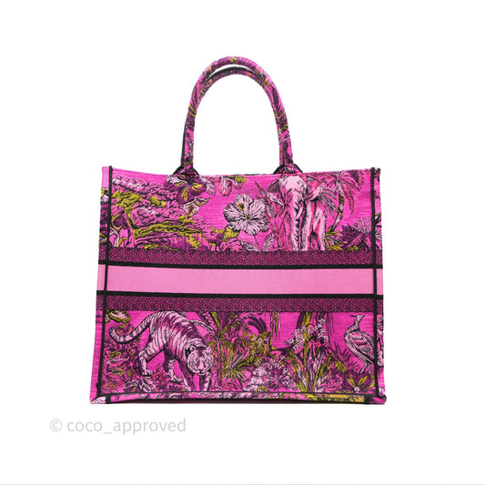 Christian Dior Large Pink Book Tote Canvas