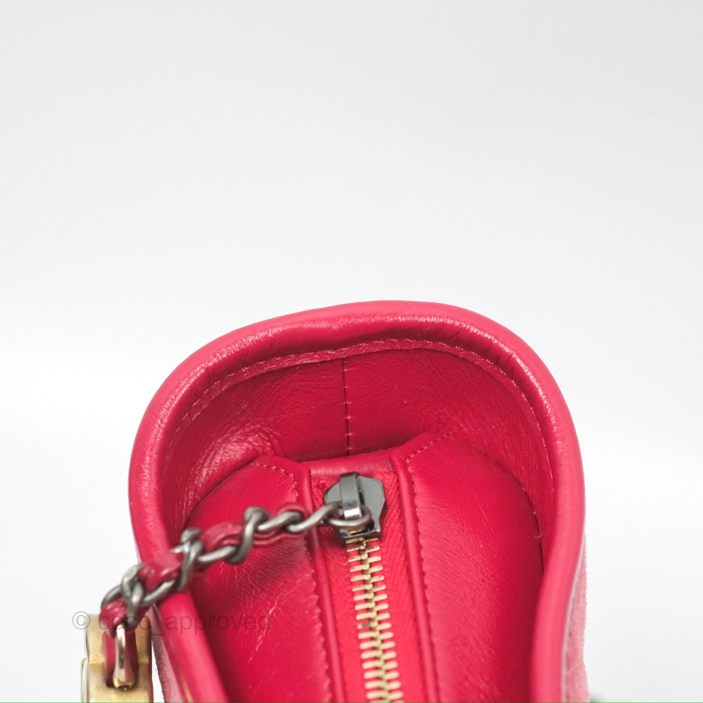 Chanel Small Gabrielle Hobo Quilted Red Velvet Aged Calfskin