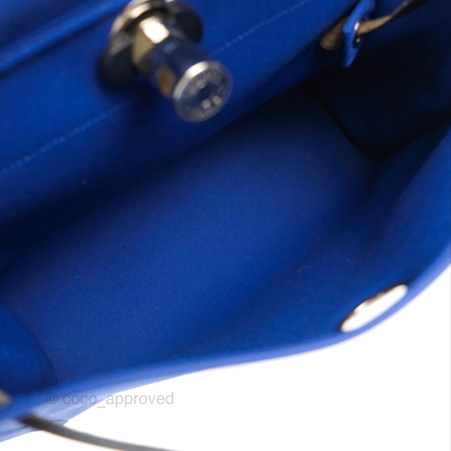Hermès Herbag Zip 31 Bleu Électrique & Bleu Indigo Canvas Palladium Hardware