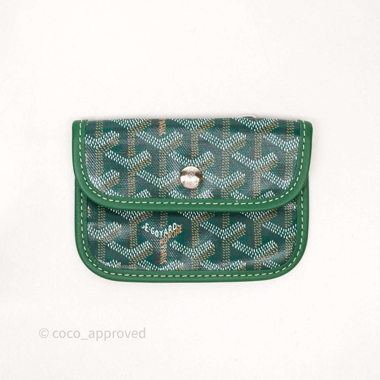 Goyard Anjou Mini Tote Bag Green Goyardine Canvas