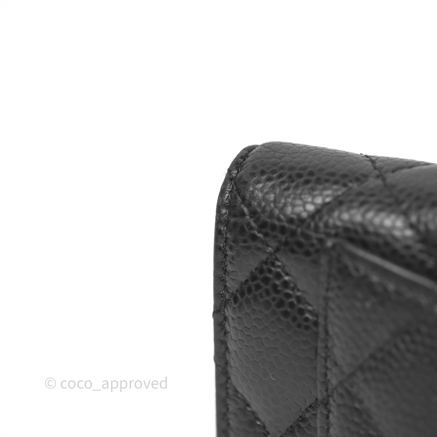 Chanel Classic Quilted Long Wallet Black Caviar Gold Hardware