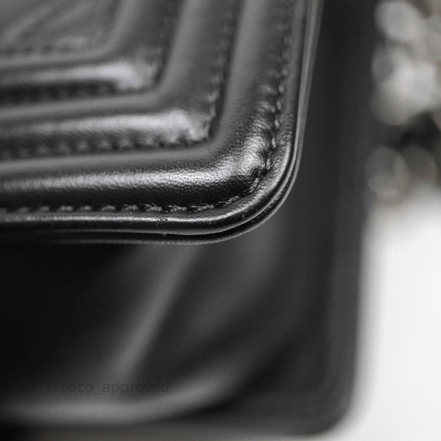 Chanel Medium Boy Quilted Black Lambskin Ruthenium Hardware