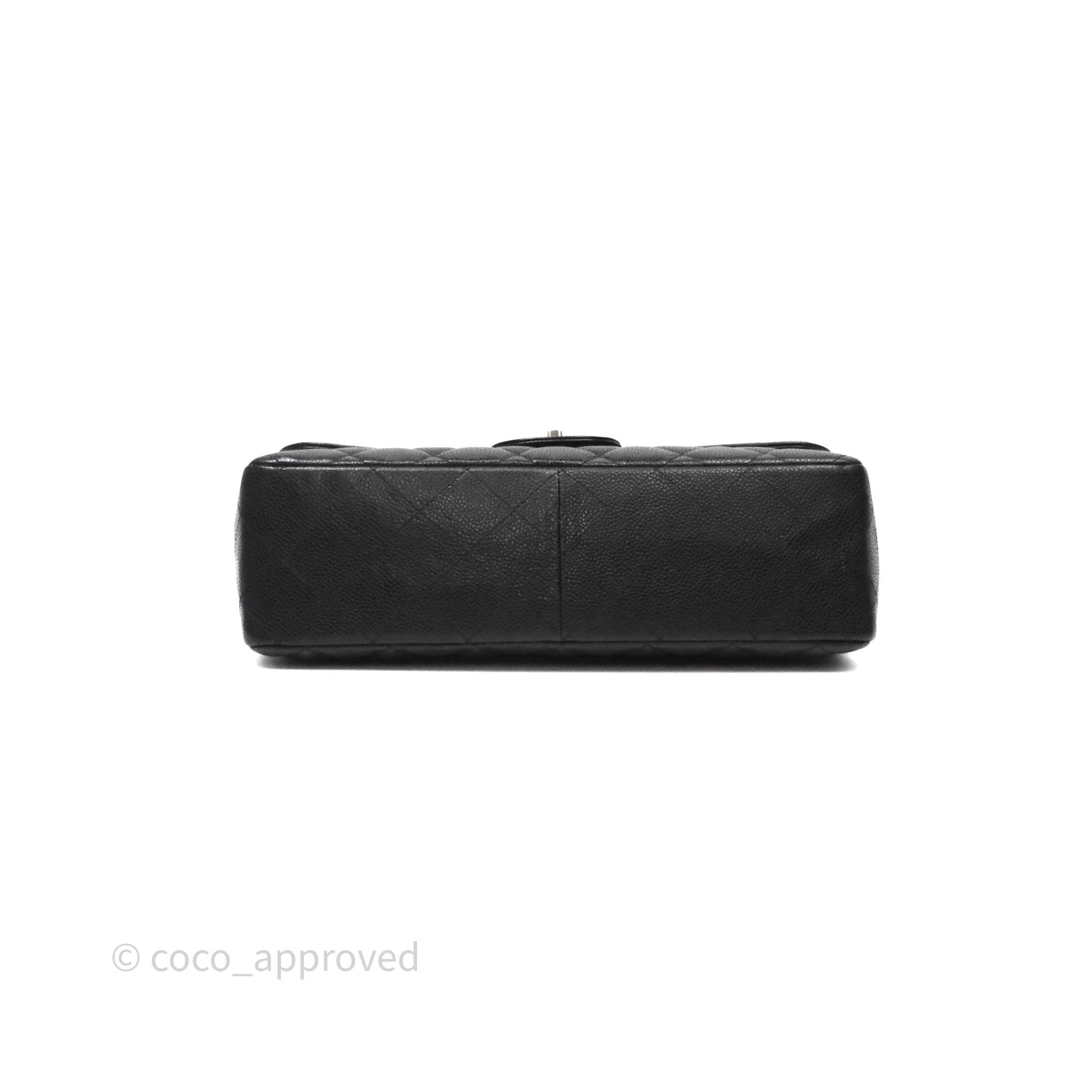 Chanel Jumbo Single Flap Black Caviar Silver Hardware