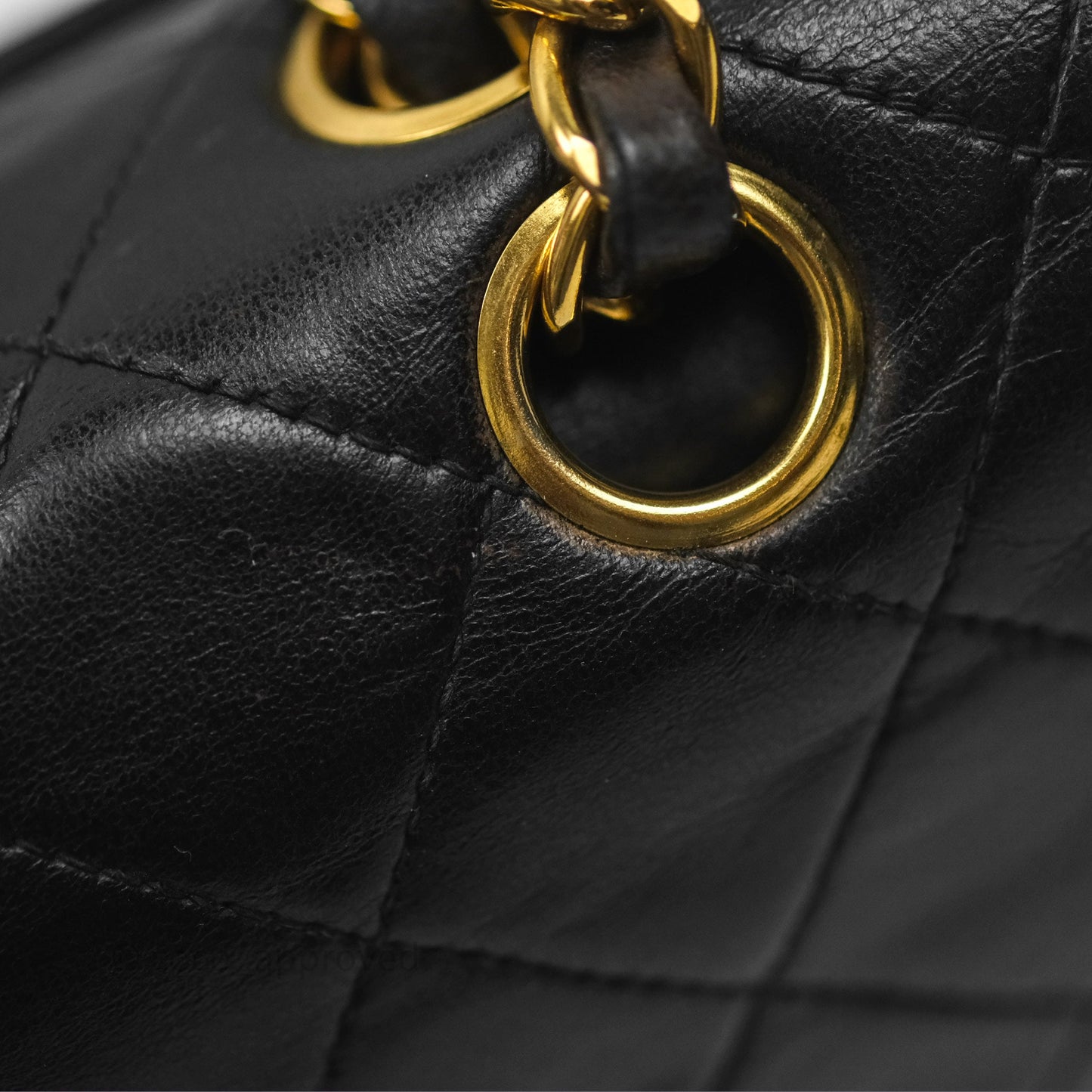 Chanel Classic Vintage Small Flap Black Lambskin 24K Gold Hardware