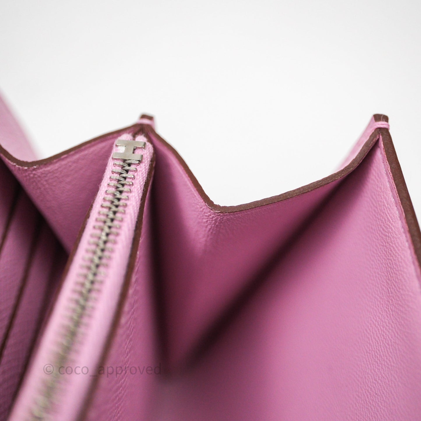 Hermès Constance To Go Wallet Mauve Sylvestre X9 Epsom Palladium hardware