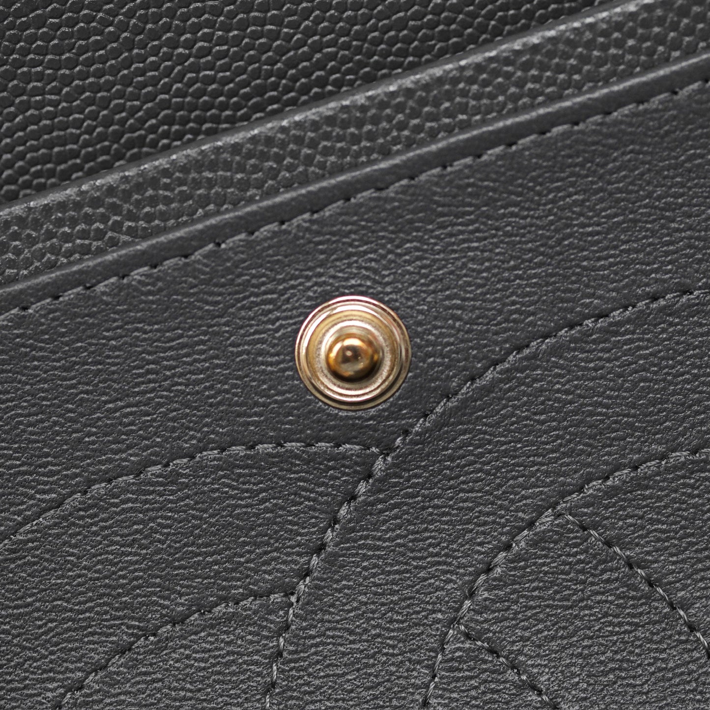 Chanel Jumbo Classic Double Flap Quilted Dark Grey Caviar Gold Hardware⁣⁣