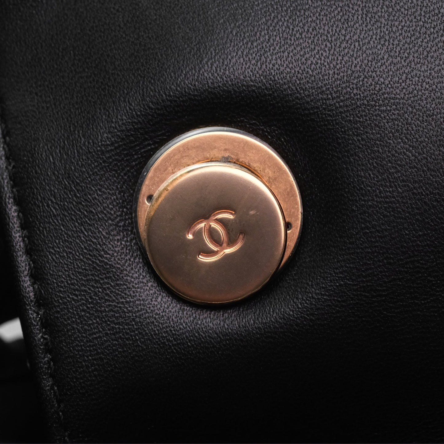 Chanel Trendy CC Small Black Lambskin Rose Gold Hardware