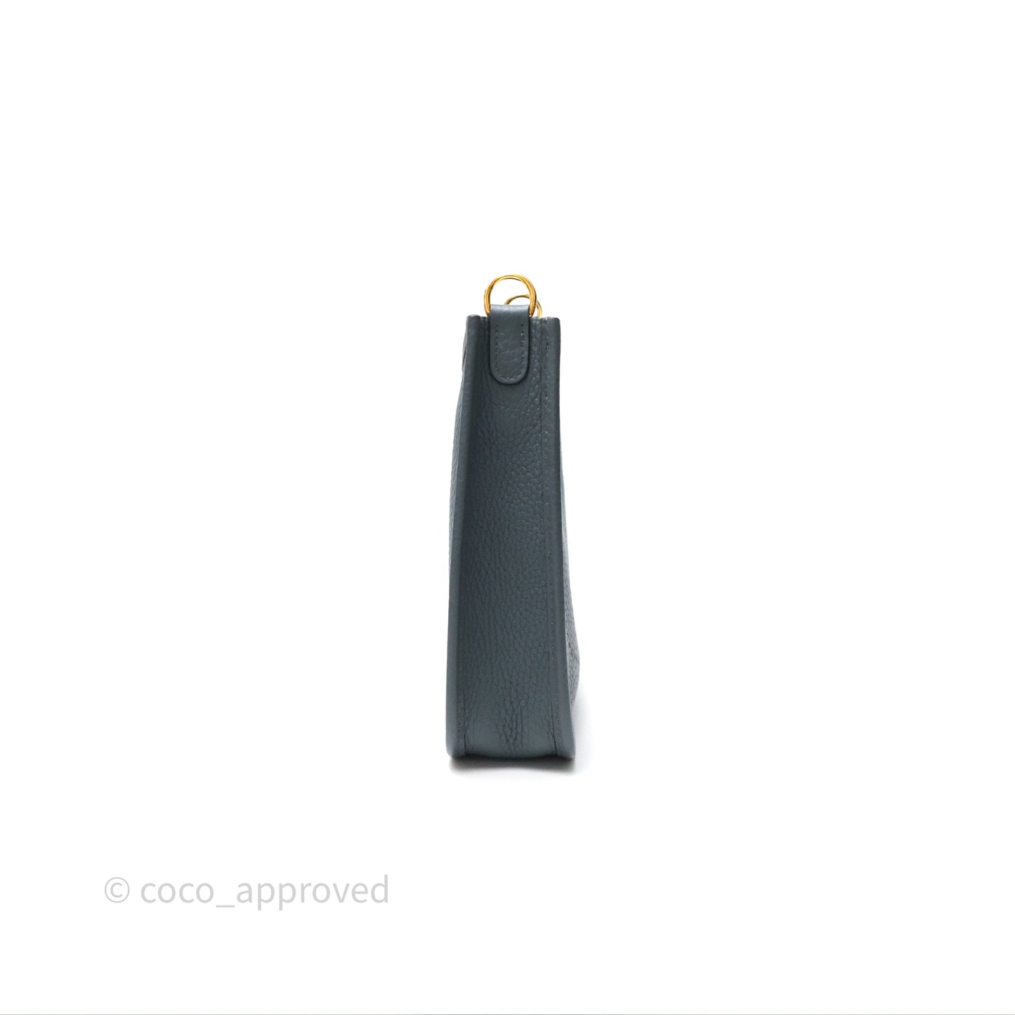Hermès Mini Evelyne 16 Bleu Orage Y7 / Bleu Brume T0 Clemence Gold Hardware