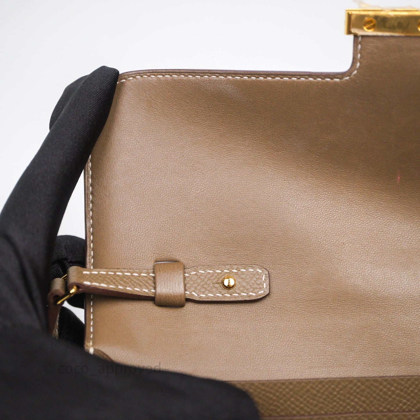 Hermès Constance To Go Wallet Etoupe 18 Epsom Gold Hardware