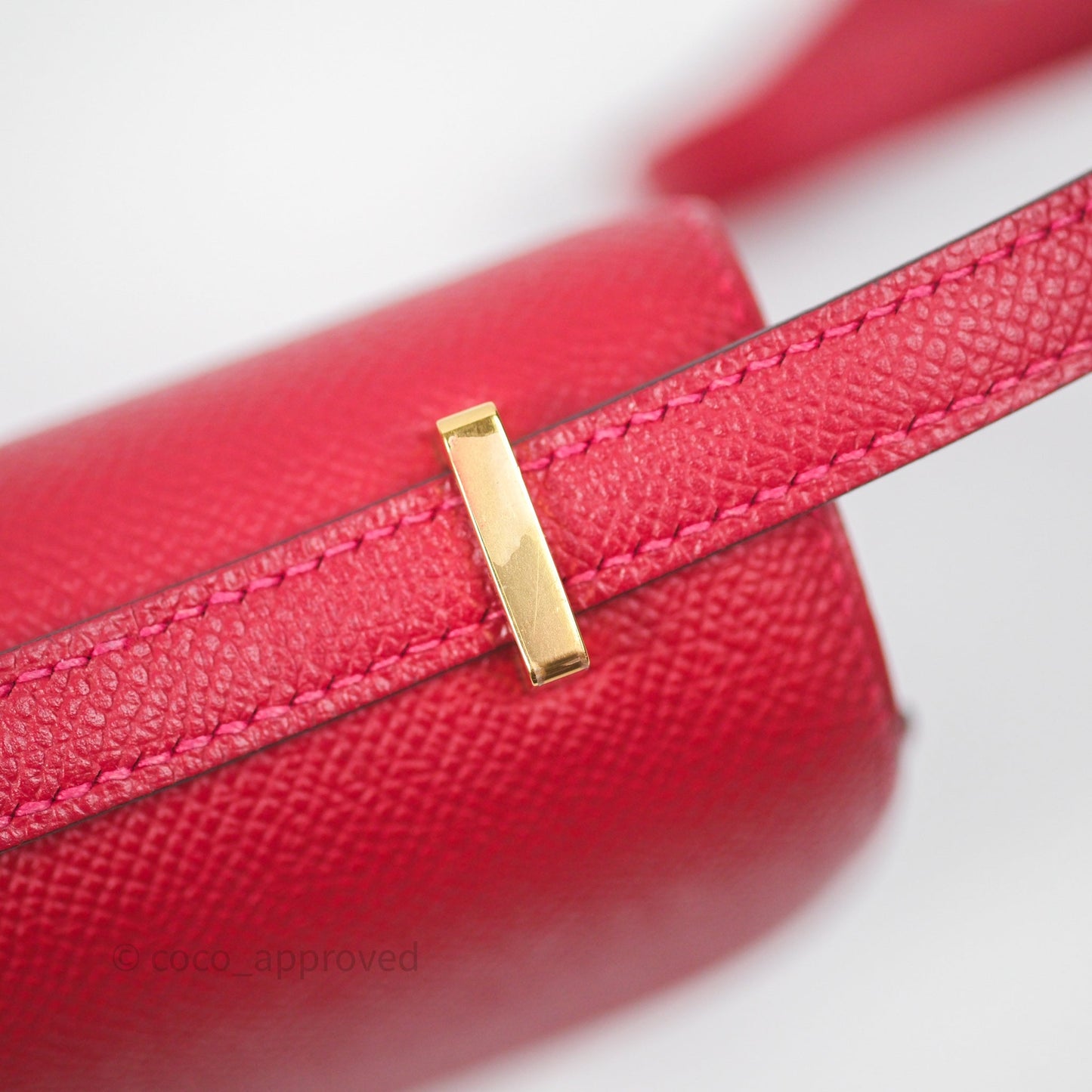 Hermès Constance Mini 18cm Rouge Casque Epsom Gold Hardware