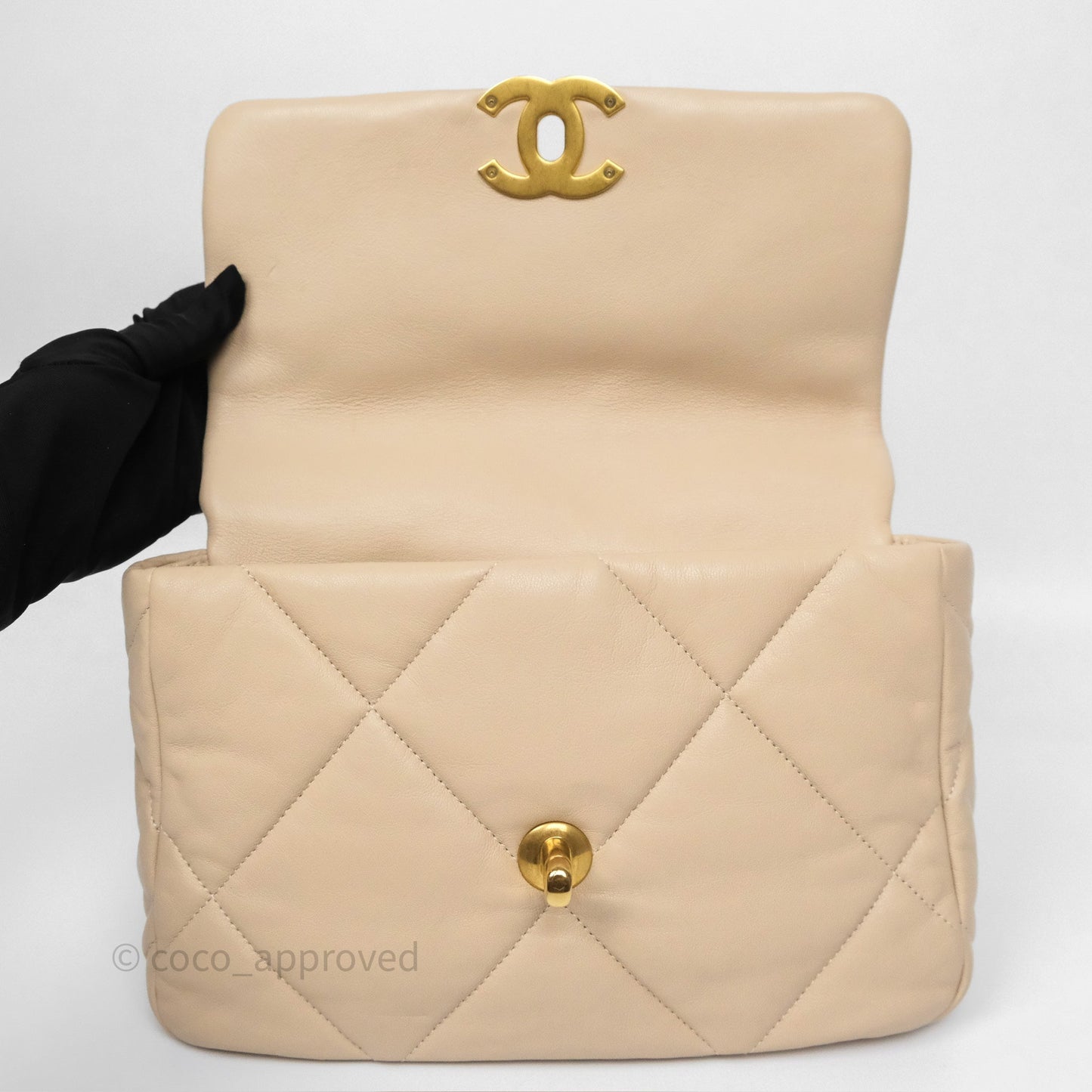 Chanel 19 Small Beige Mixed Hardware