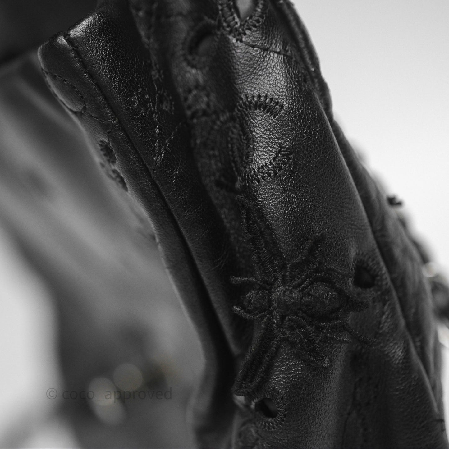 Chanel Embroidered Butterfly Flap Black Lambskin Ruthenium Hardware