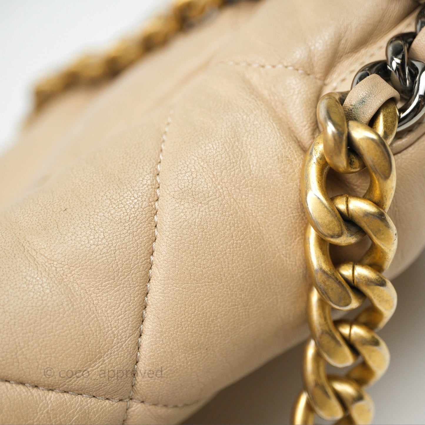 Chanel 19 Small Beige Mixed Hardware