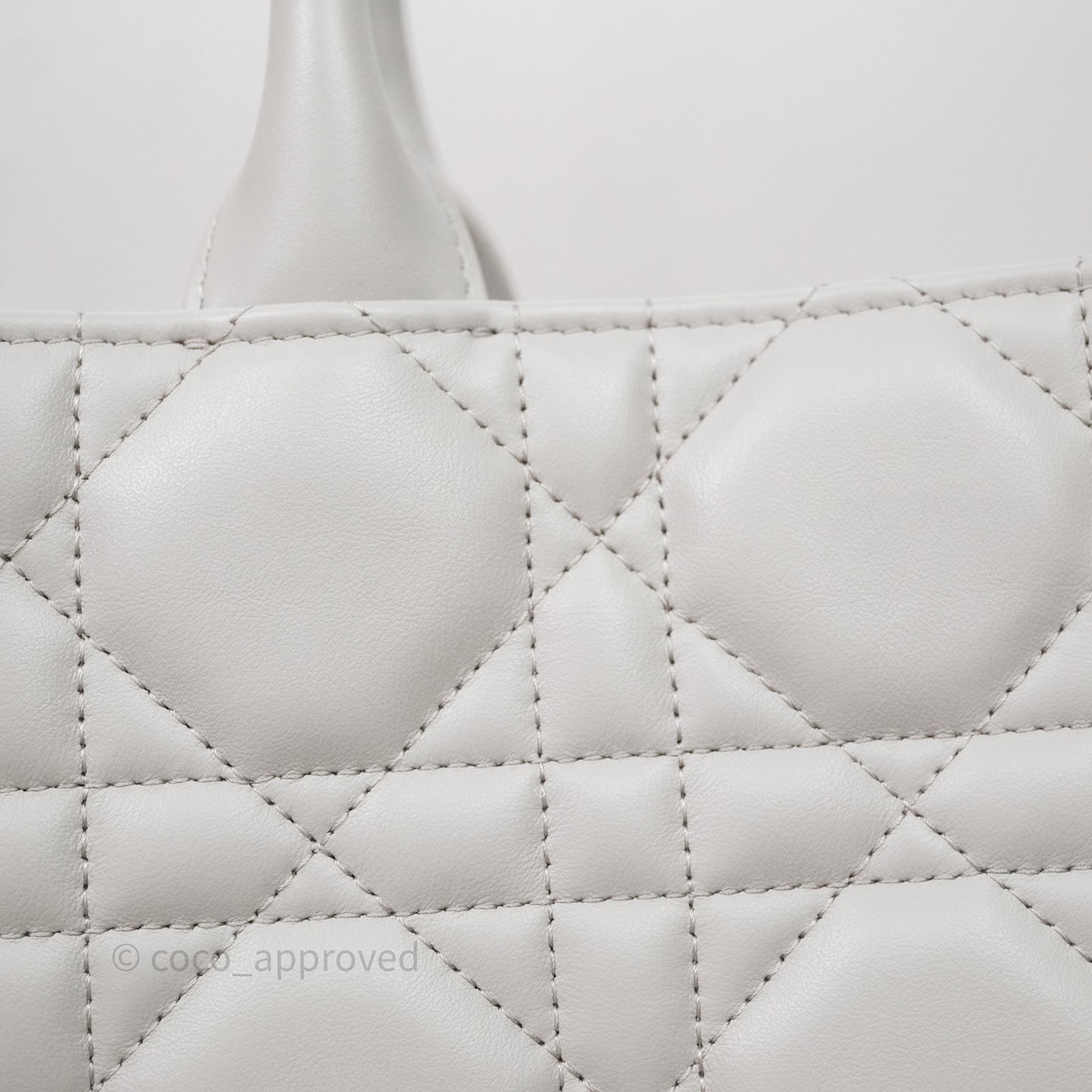 Christian Dior Small Dior Book Tote Cloud Gray Macrocannage Calfskin