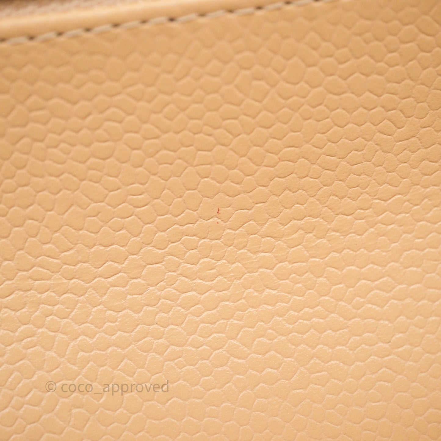 Chanel Classic M/L Medium Flap Quilted Beige Caviar Gold Hardware