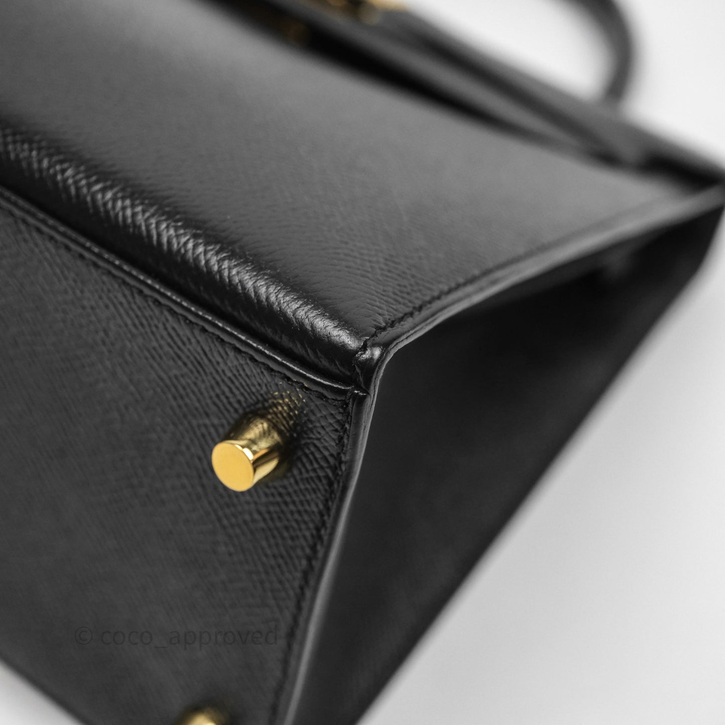 Hermès Kelly 28 Sellier Black Noir 89 Epsom Gold Hardware