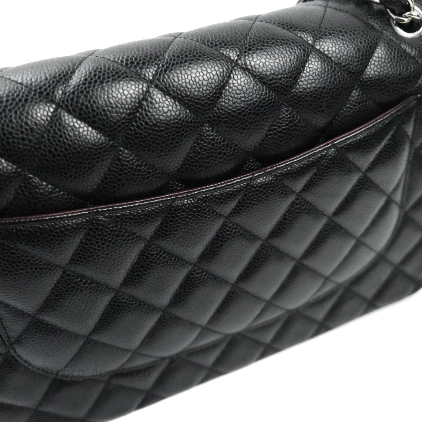 Chanel Jumbo Double Flap Black Caviar Silver Hardware⁣⁣