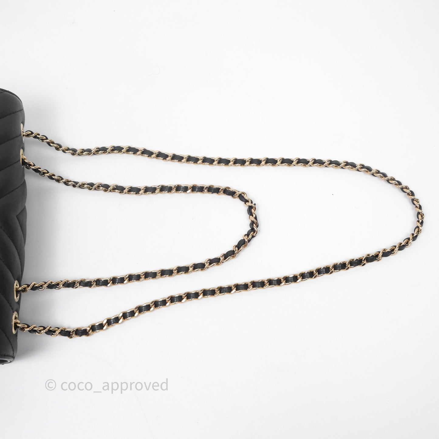 Chanel Small Statement Chevron Flap Bag Black Gold Hardware