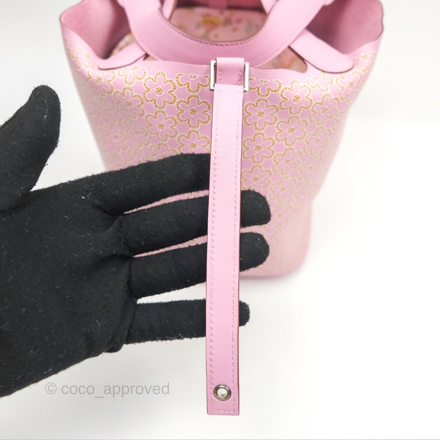 Hermès Picotin Lock 18 Lucky Daisy Mauve Sylvestre Swift Palladium Hardware