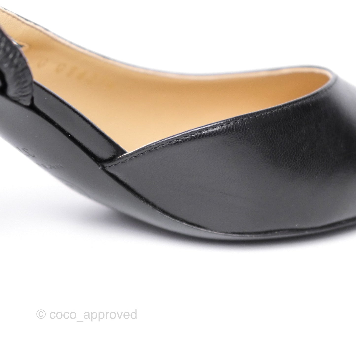 Chanel Toecap Slingback Heels Black Size 37