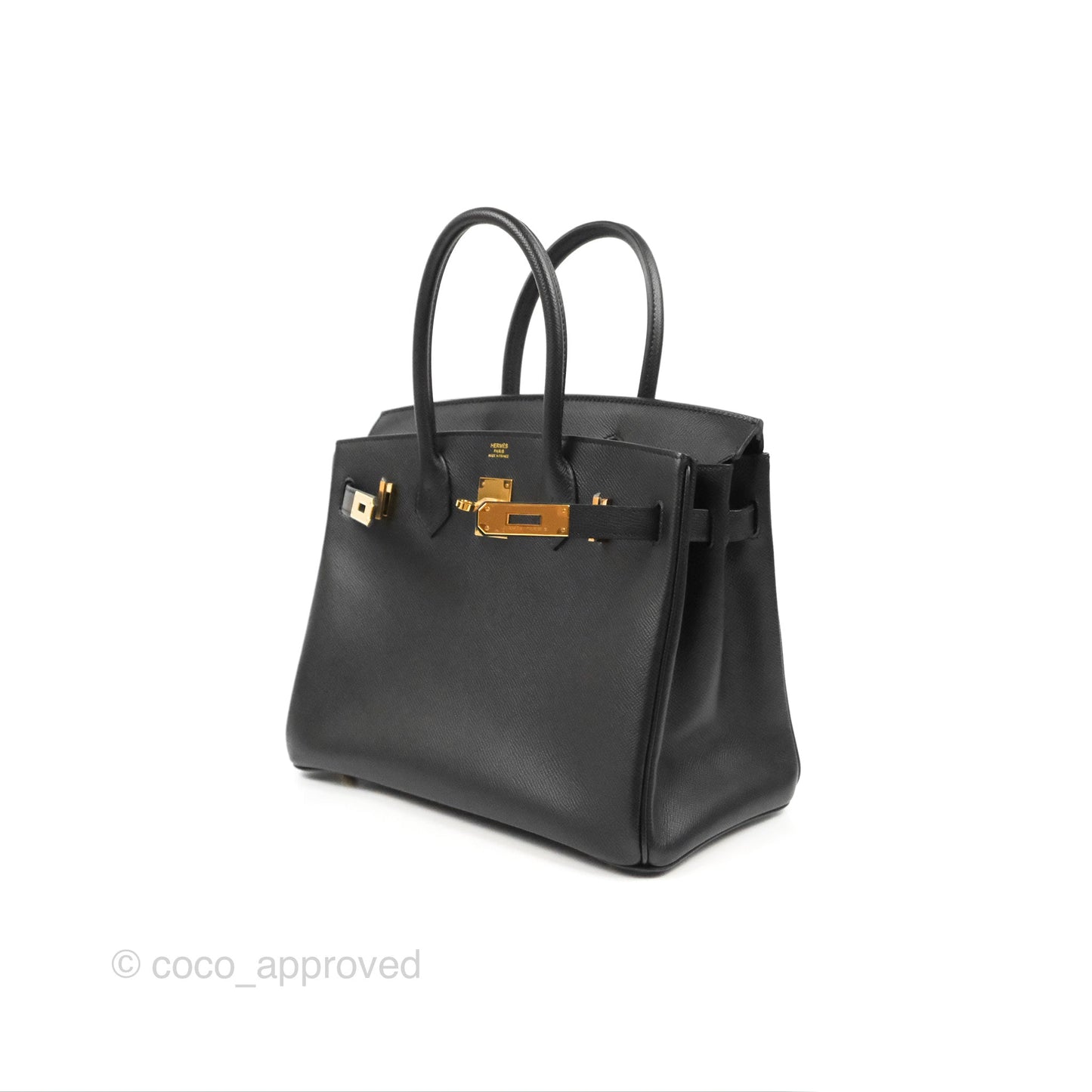 Hermès Birkin 30 Black Epsom Gold Hardware