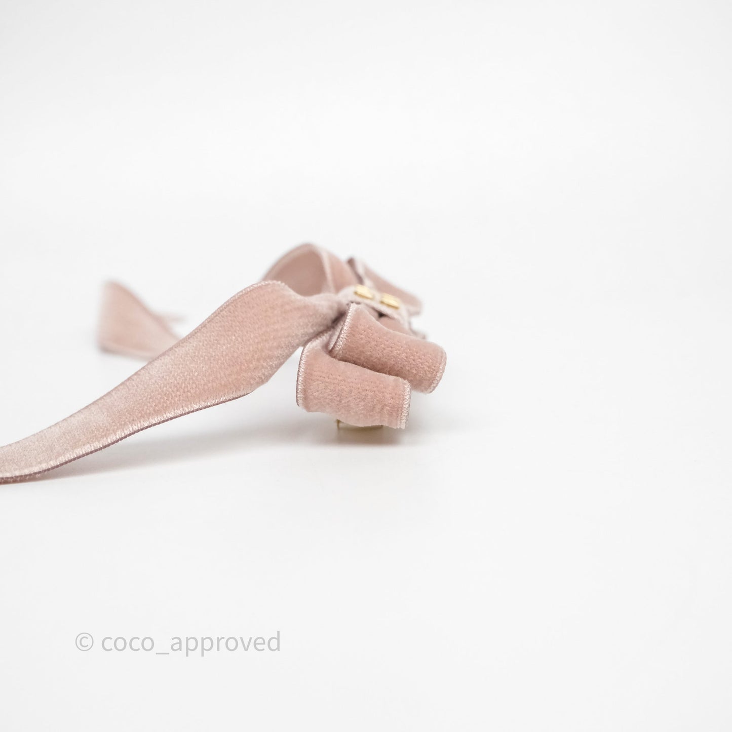 Miu Miu Velvet Hair Clip Alabaster Pink