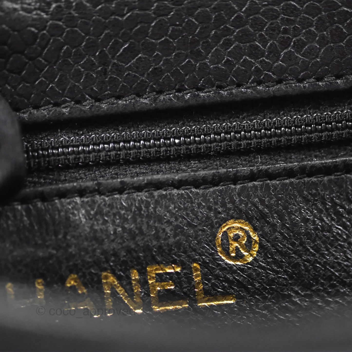 Chanel Vintage Belt Bag Black Caviar 24K Gold Hardware