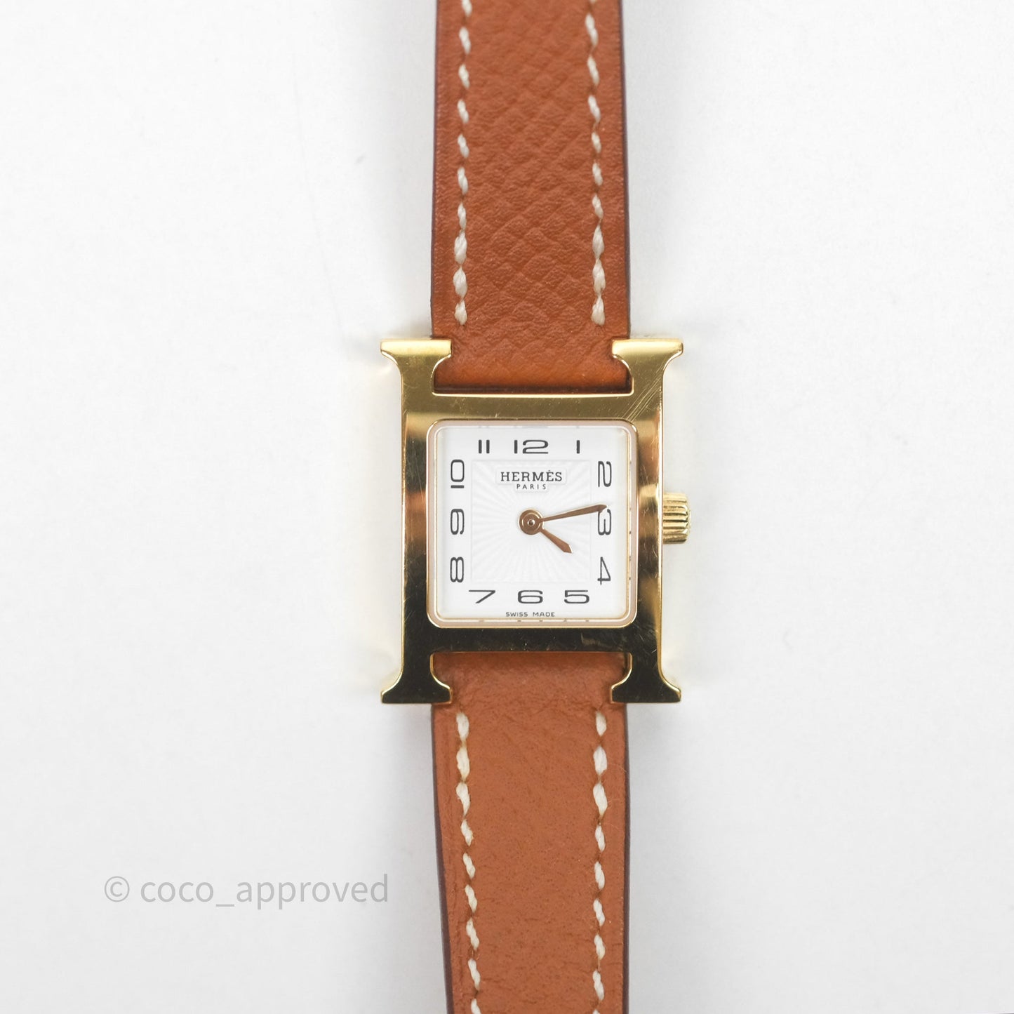 Hermès Heure H TPM Watch Gold Epsom Gold Hardware