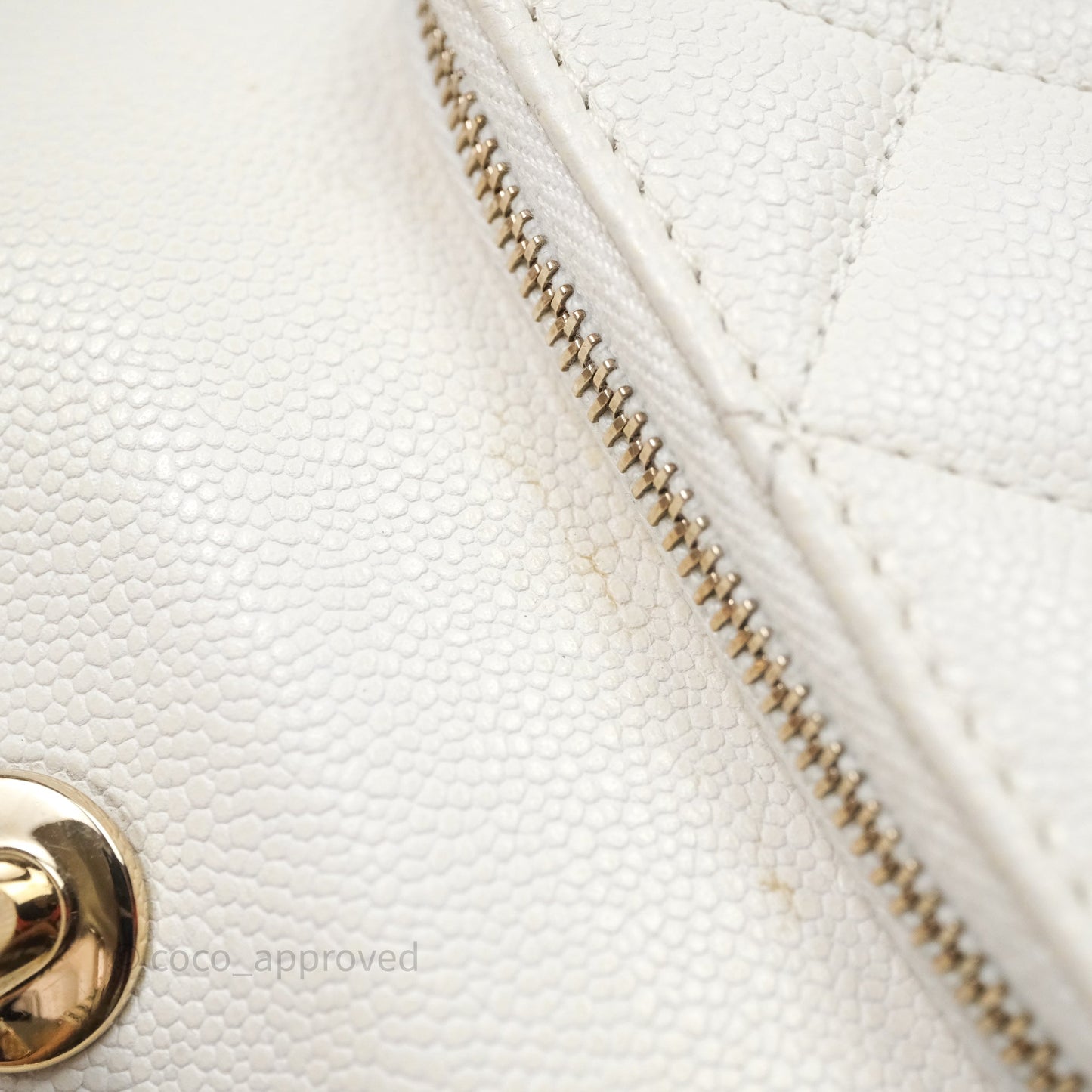 Chanel Quilted Business Affinity Backpack Ivory White Caviar Gold Hardware